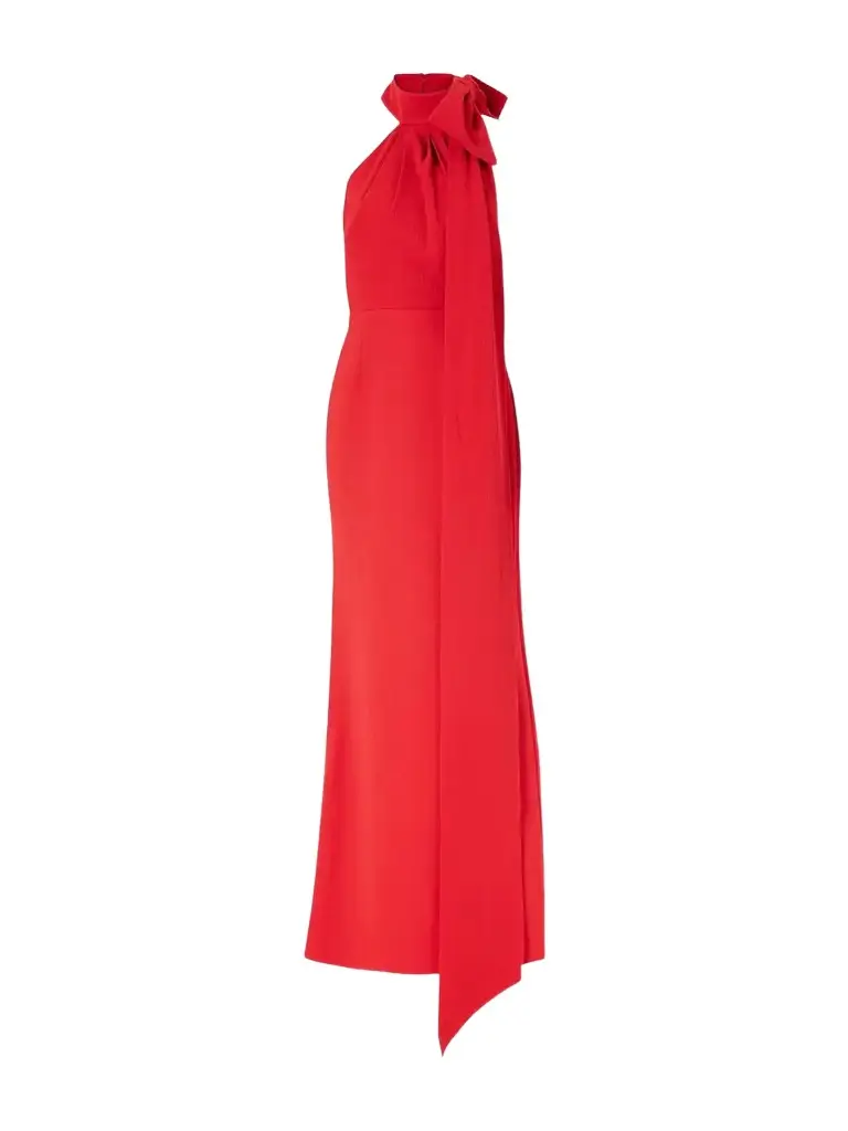 Raziel Bow-detailed Crepe Gown Raziel Bow-detailed Crepe Gown
