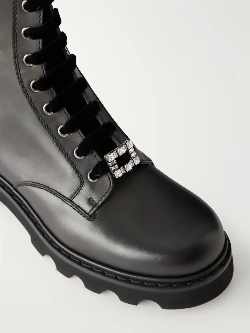 Roger Vivier Viv Rangers 20 Crystal-embellished Leather Ankle Boots | Thumbnail 5 Roger Vivier Viv Rangers 20 Crystal-embellished Leather Ankle Boots | Thumbnail 5