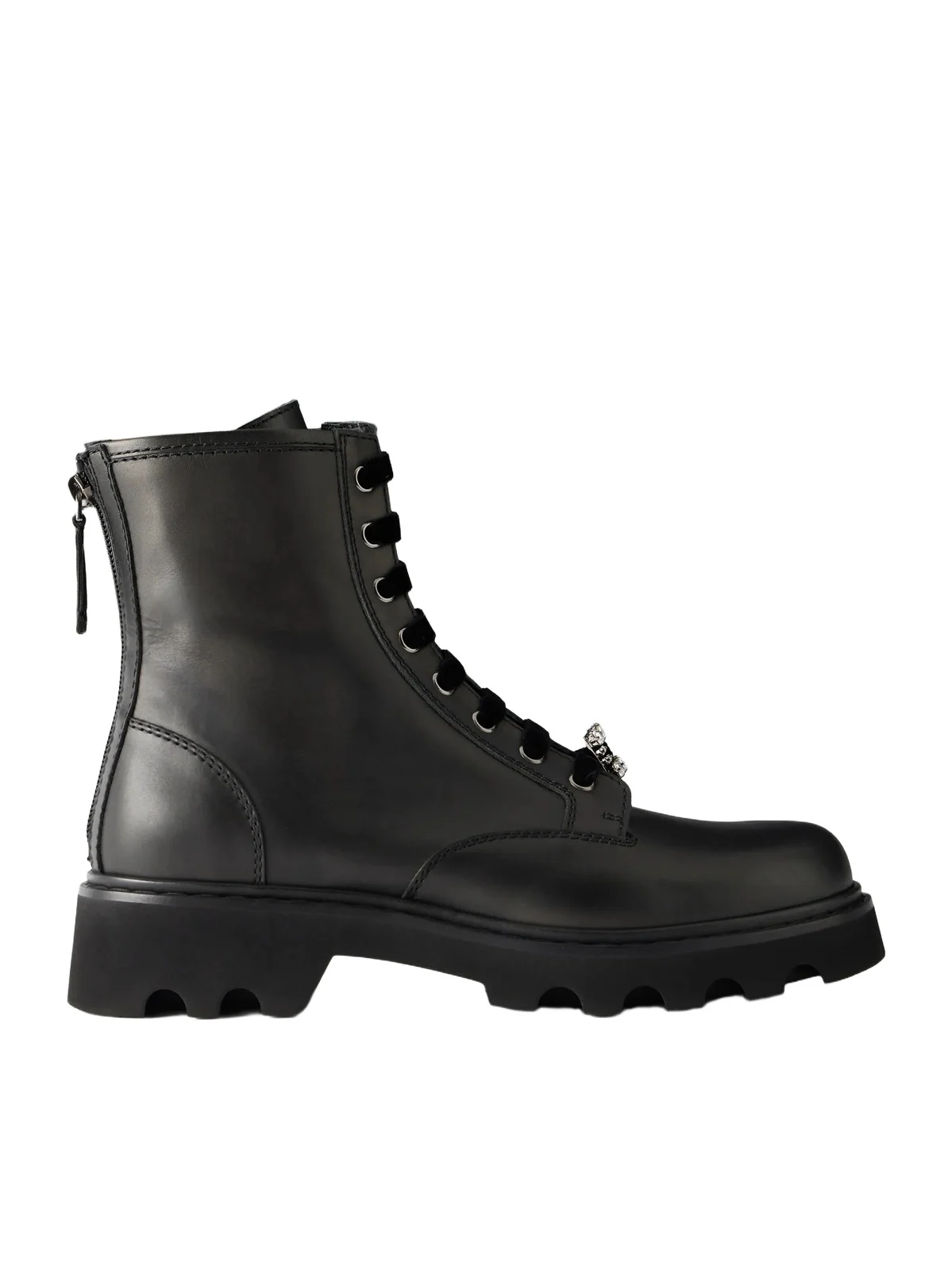 Viv Rangers 20 Crystal-embellished Leather Ankle Boots Viv Rangers 20 Crystal-embellished Leather Ankle Boots