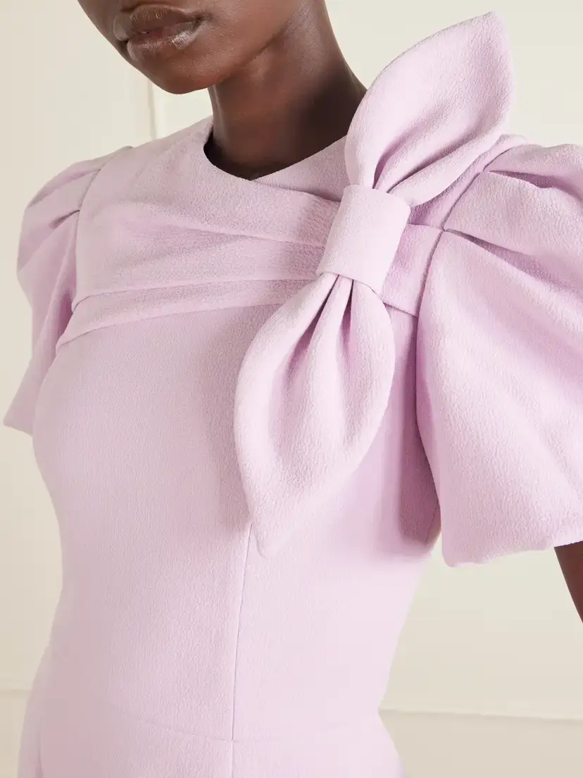 Rebecca Vallance Yolanda Bow-detail Crepe Mini Dress | Thumbnail 4 Rebecca Vallance Yolanda Bow-detail Crepe Mini Dress | Thumbnail 4