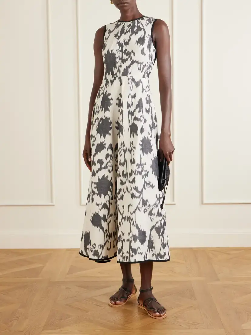 Emporio Sirenuse Clodette Printed Linen And Cotton-blend Poplin Maxi Dress | Thumbnail 2 Emporio Sirenuse Clodette Printed Linen And Cotton-blend Poplin Maxi Dress | Thumbnail 2