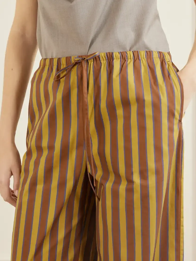 Staud Mateo Striped Stretch Cotton-gabardine Mid-rise Wide-leg Pants | Thumbnail 5 Staud Mateo Striped Stretch Cotton-gabardine Mid-rise Wide-leg Pants | Thumbnail 5