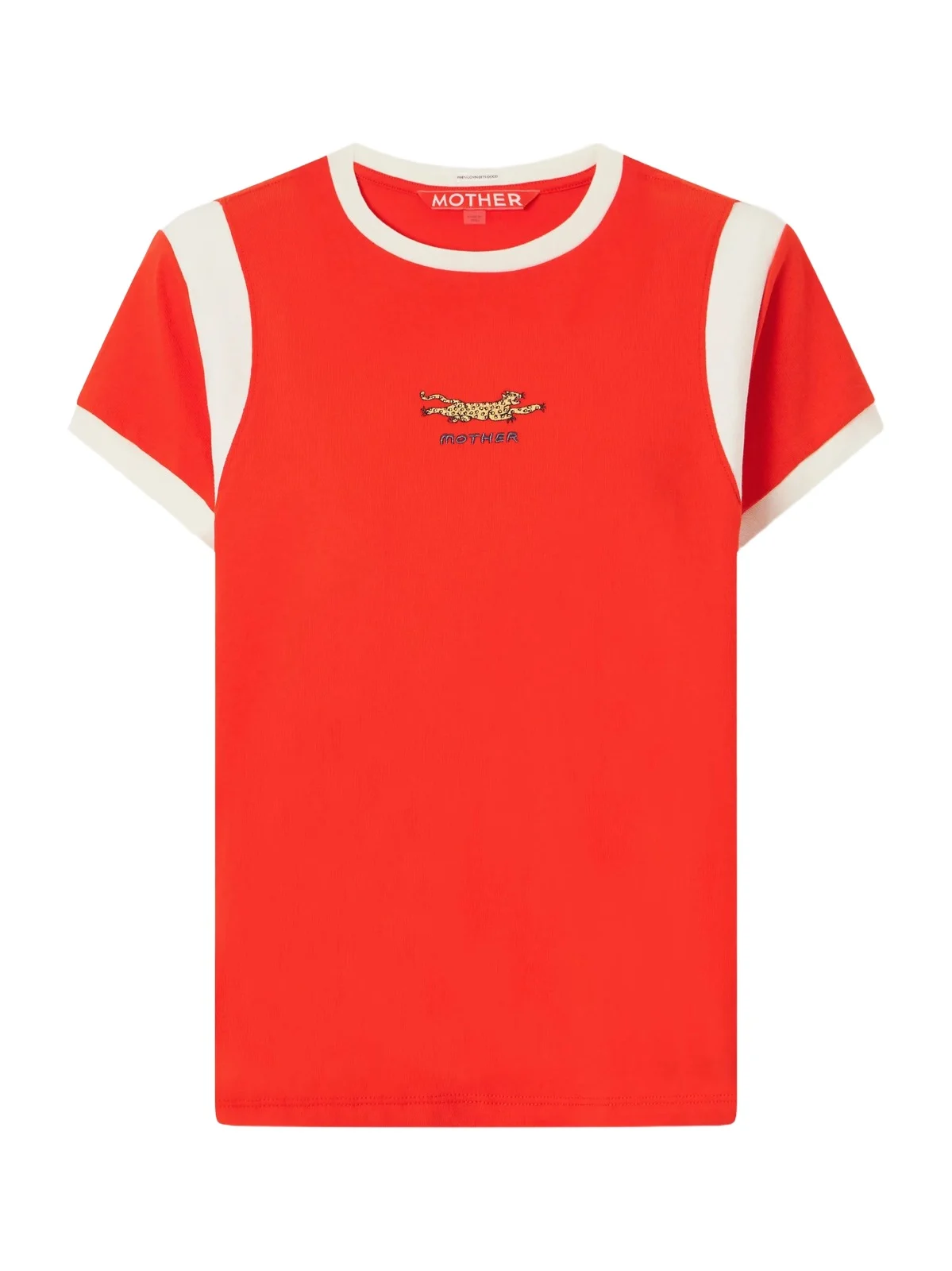 Mother The Boxy Goodie Paneled Embroidered Cotton-jersey T-shirt