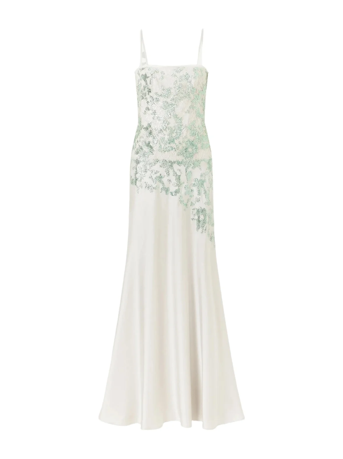 Jennan Sequin-embroidered Satin Gown