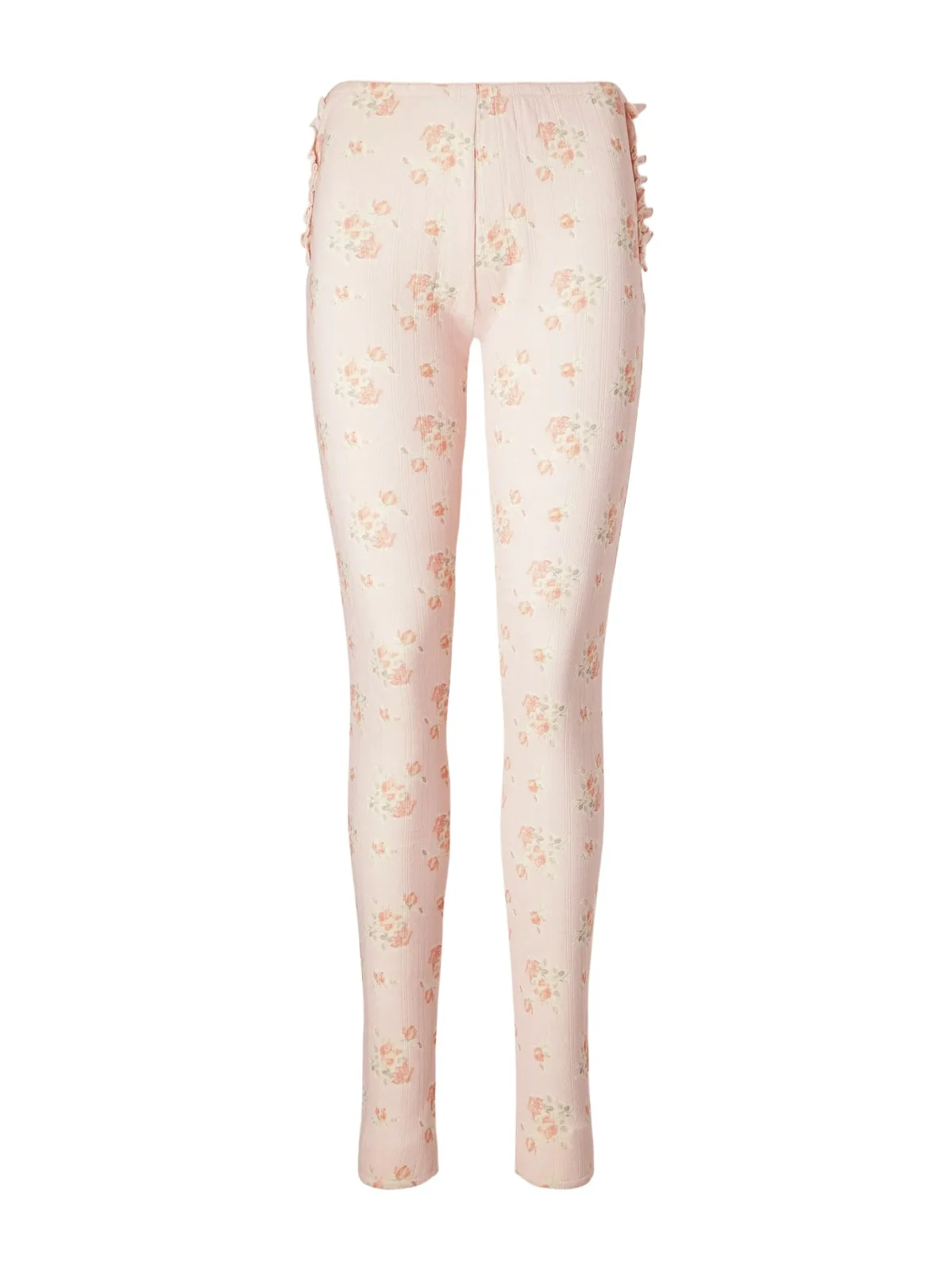 Ruffled Floral-print Pointelle-knit Cotton-jersey Leggings Ruffled Floral-print Pointelle-knit Cotton-jersey Leggings