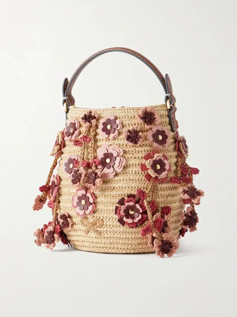 Anya Hindmarch Blossom Creature Embellished Raffia Mini Bag | Thumbnail 4 Anya Hindmarch Blossom Creature Embellished Raffia Mini Bag | Thumbnail 4