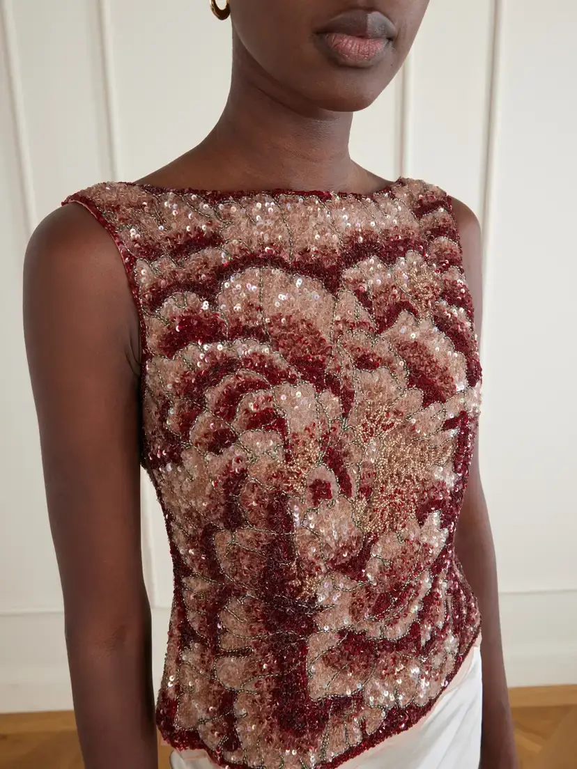 Clio Peppiatt Sequin-embellished Blouse | Thumbnail 4