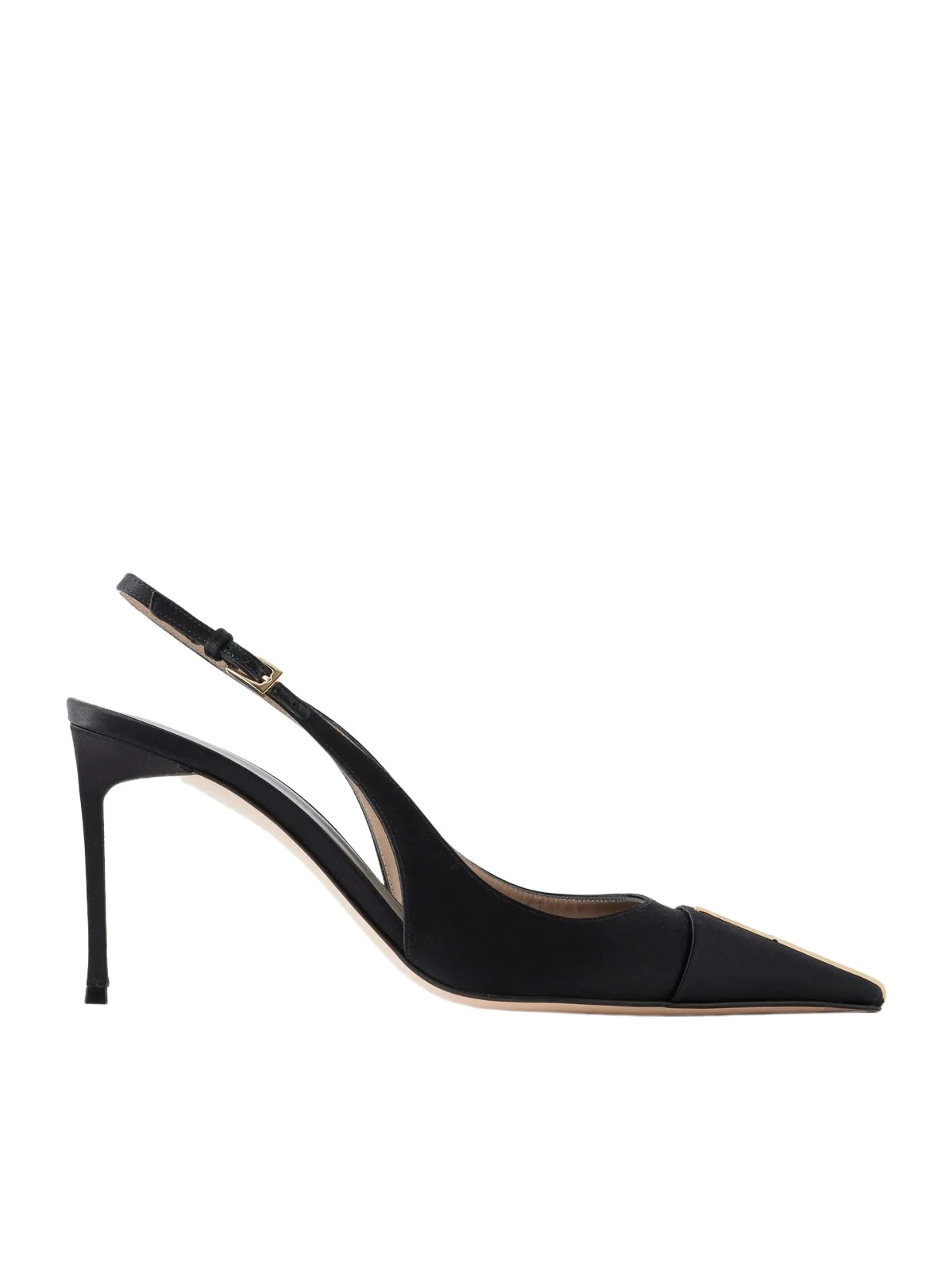 85 Crystal-embellished Satin Slingback Pumps
