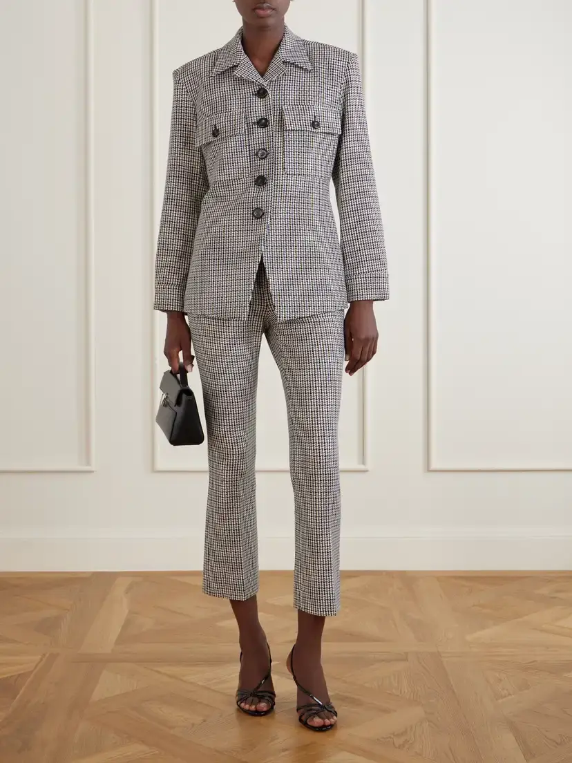 Veronica Beard Arte Prince Of Wales Checked Flared Pants | Thumbnail 2 Veronica Beard Arte Prince Of Wales Checked Flared Pants | Thumbnail 2