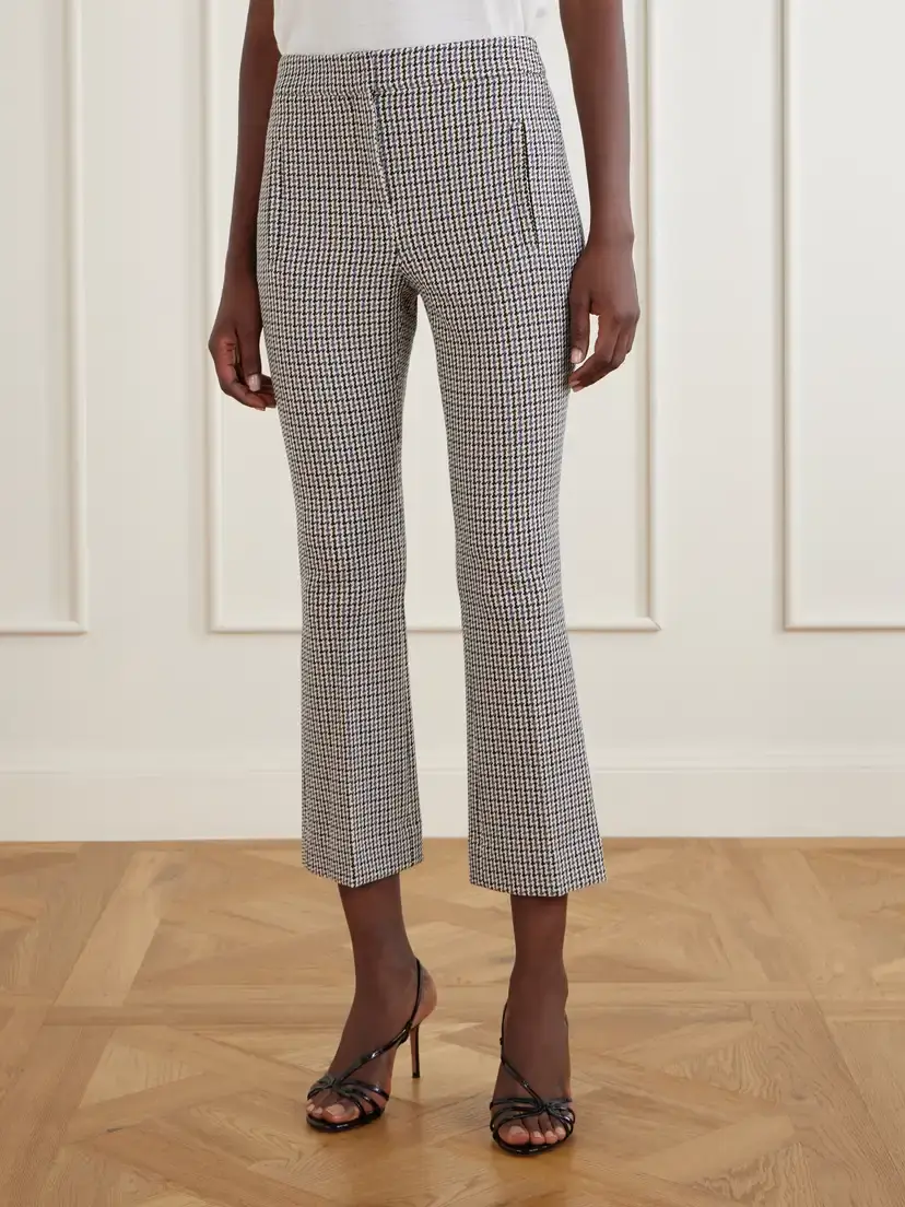 Veronica Beard Arte Prince Of Wales Checked Flared Pants | Thumbnail 3 Veronica Beard Arte Prince Of Wales Checked Flared Pants | Thumbnail 3