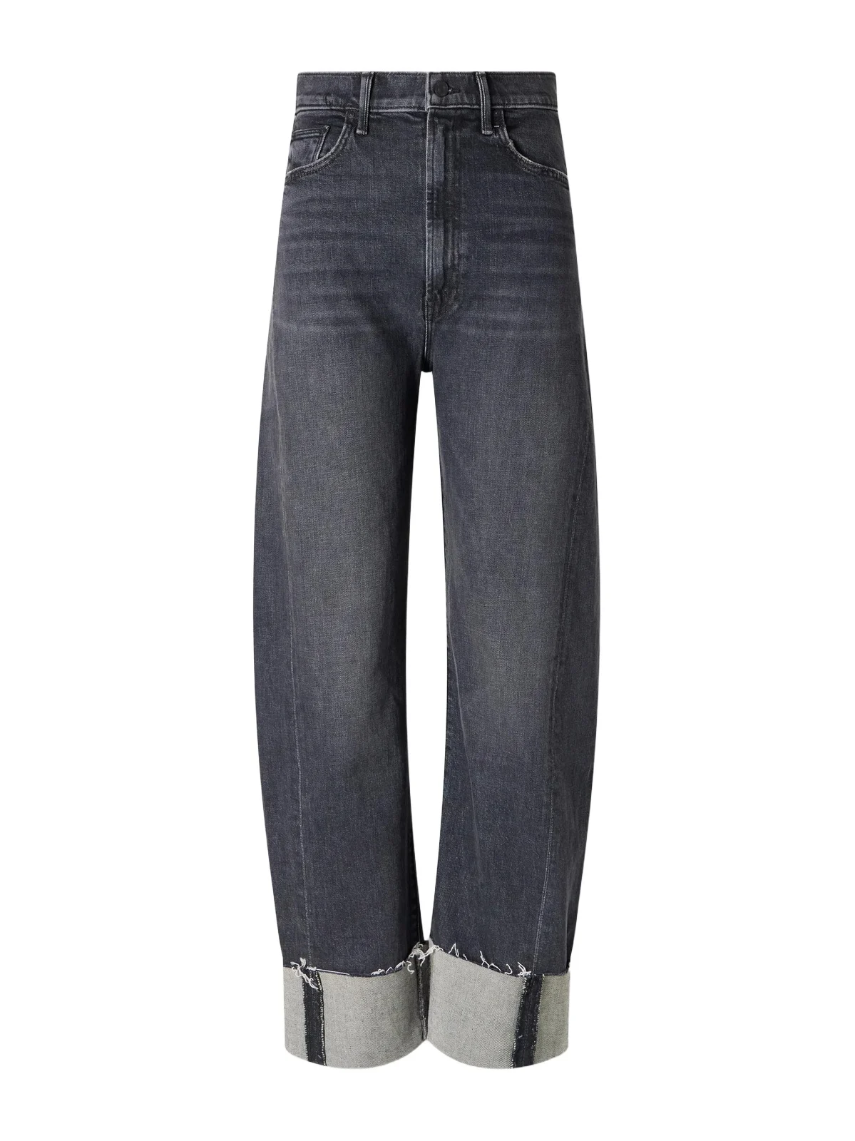 The Half Pipe Ankle Cuff Fray High-rise Barrel-leg Jeans The Half Pipe Ankle Cuff Fray High-rise Barrel-leg Jeans