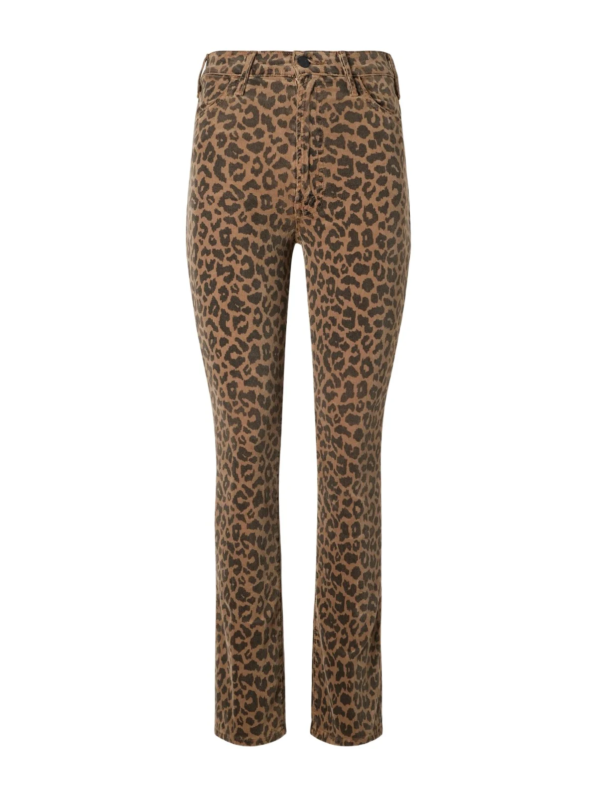 The Hustler Flood Leopard-print Cotton-blend Corduroy High-rise Flared Pants