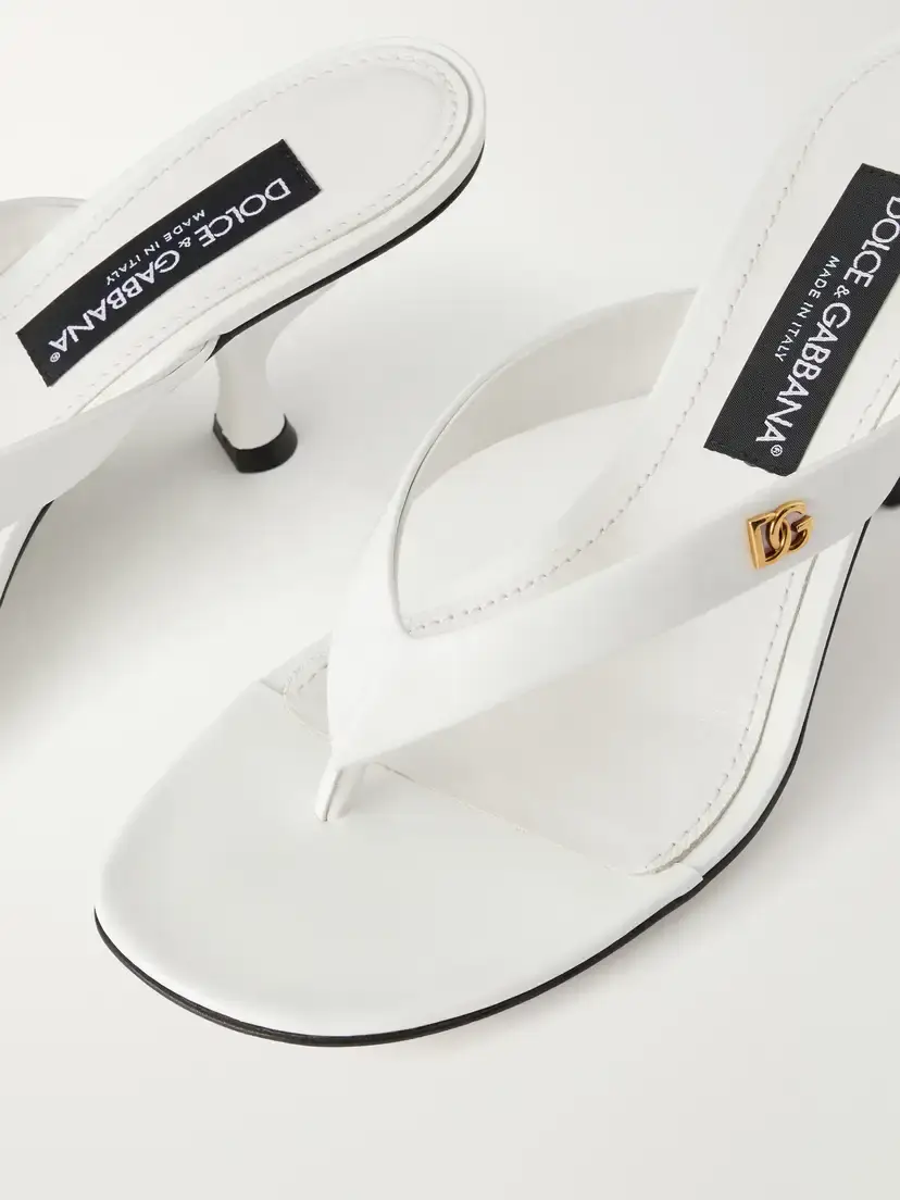 Dolce & Gabbana Logo-detailed Patent-leather Thong Sandals | Thumbnail 5