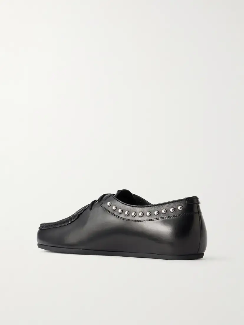 Jil Sander Hood Studded Leather Loafers | Thumbnail 3