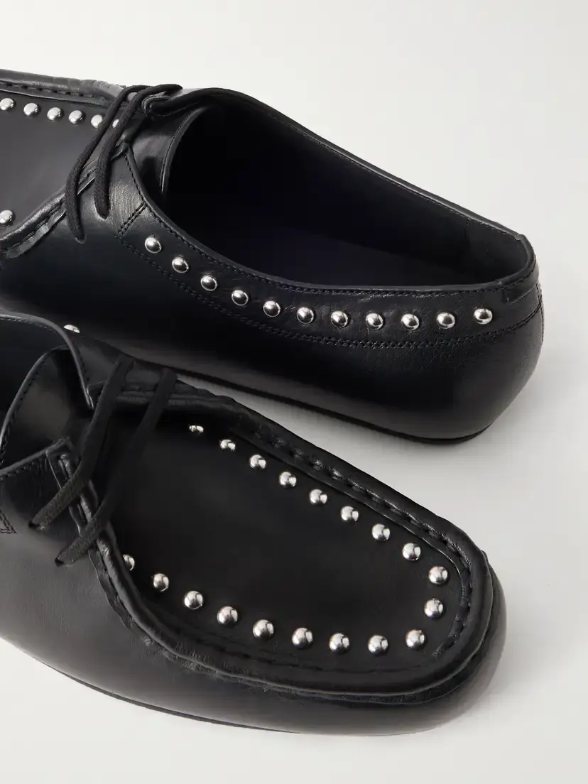 Jil Sander Hood Studded Leather Loafers | Thumbnail 5