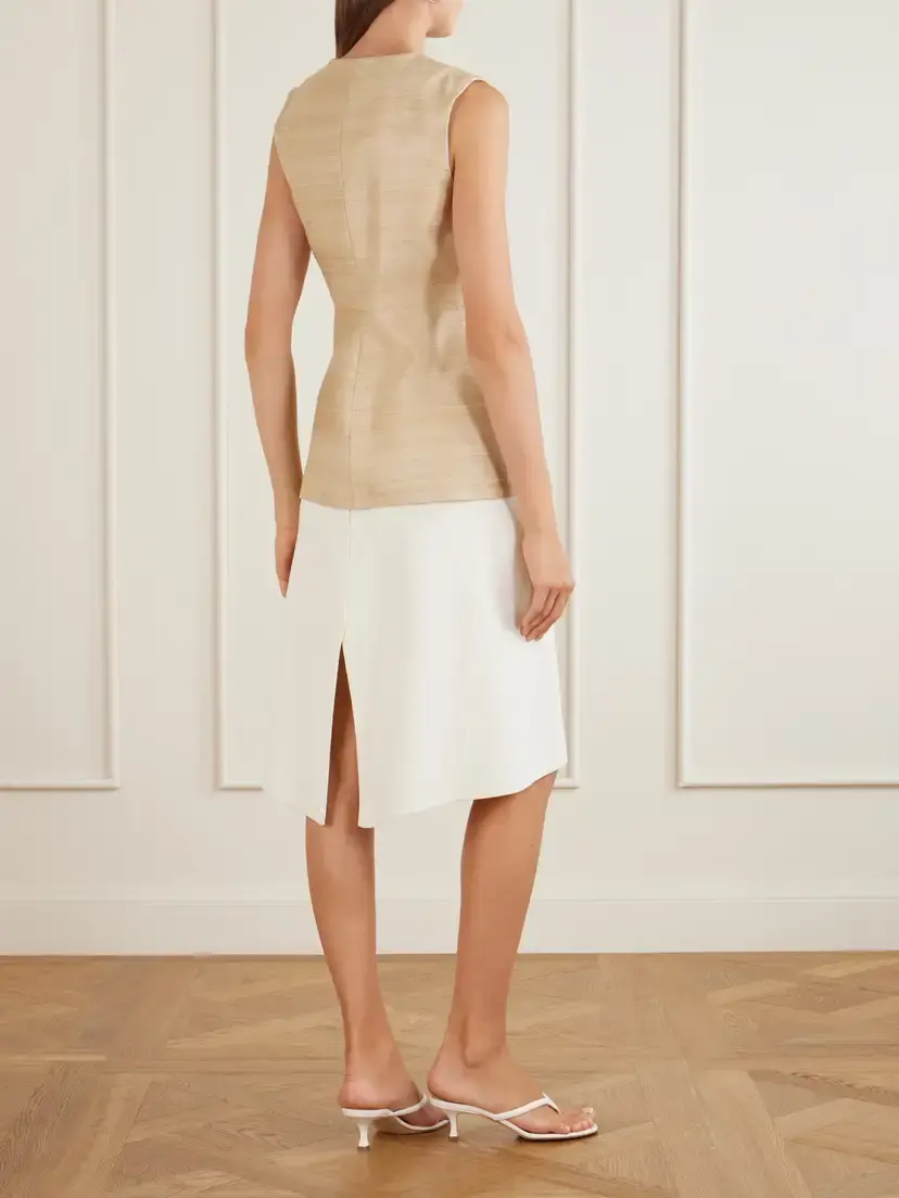 LIBEROWE Vania Silk-blend Dupioni Vest | Thumbnail 3 LIBEROWE Vania Silk-blend Dupioni Vest | Thumbnail 3