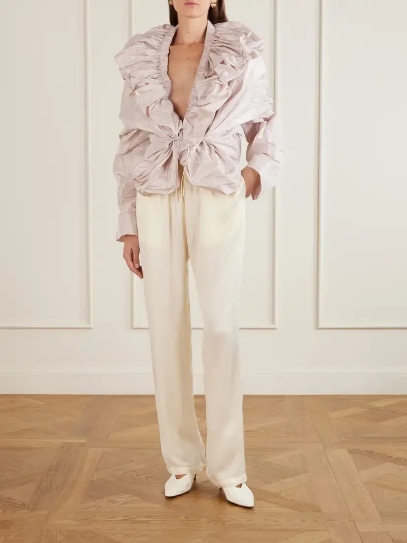 Sharon Wauchob Sata Gathered Duchess Silk-satin Blouse | Thumbnail 2 Sharon Wauchob Sata Gathered Duchess Silk-satin Blouse | Thumbnail 2