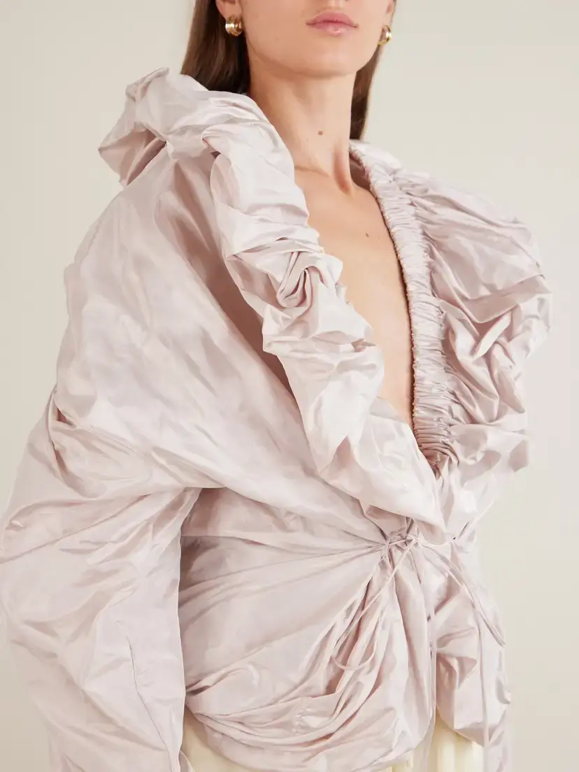 Sharon Wauchob Sata Gathered Duchess Silk-satin Blouse | Thumbnail 4 Sharon Wauchob Sata Gathered Duchess Silk-satin Blouse | Thumbnail 4