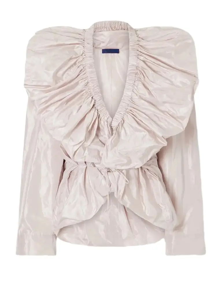 Sharon Wauchob Sata Gathered Silk Duchesse-satin Blouse | Image 1 Sharon Wauchob Sata Gathered Silk Duchesse-satin Blouse | Image 1