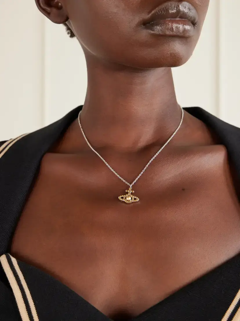 Vivienne Westwood Olympia Platinum, Crystal And Pearl Necklace | Thumbnail 2 Vivienne Westwood Olympia Platinum, Crystal And Pearl Necklace | Thumbnail 2