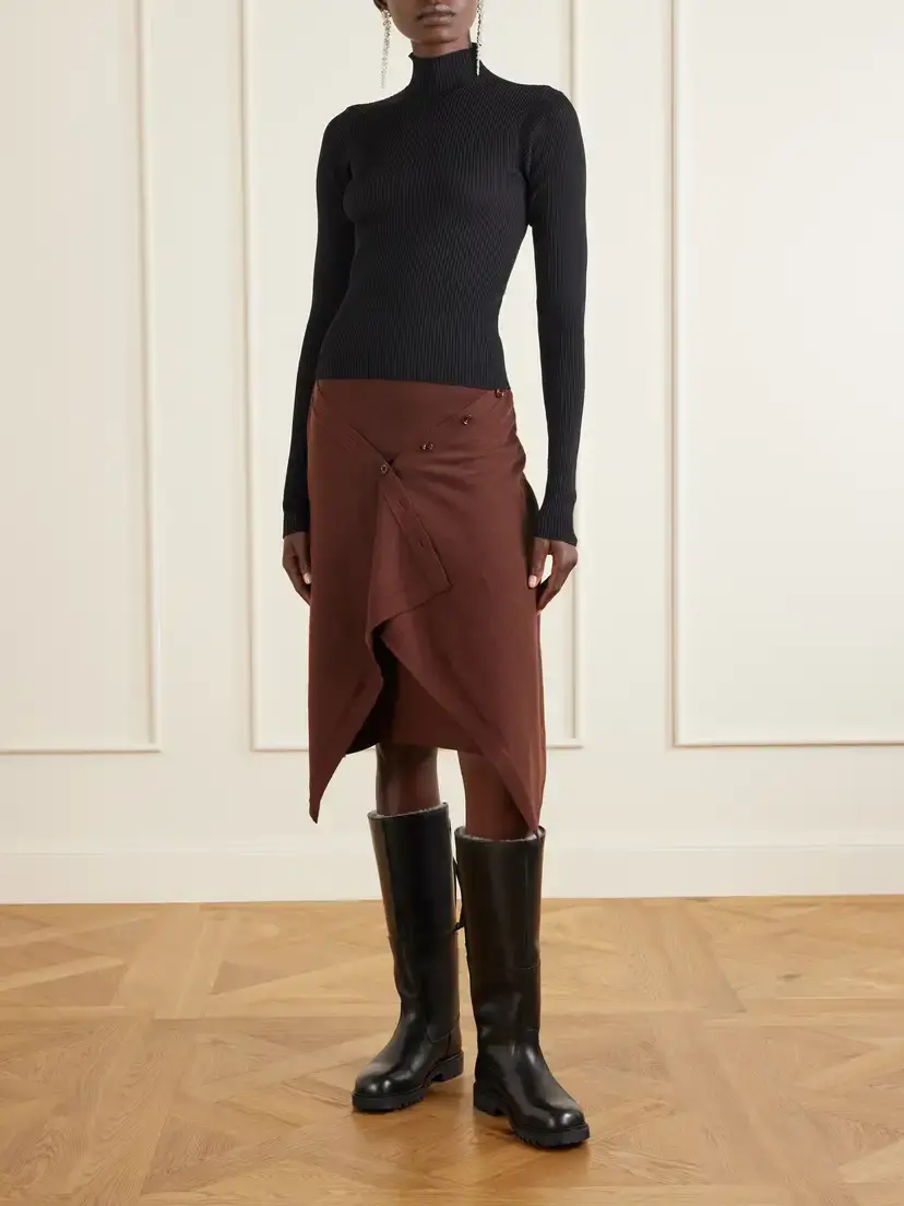 RIER Ribbed Silk Turtleneck Sweater | Thumbnail 2 RIER Ribbed Silk Turtleneck Sweater | Thumbnail 2