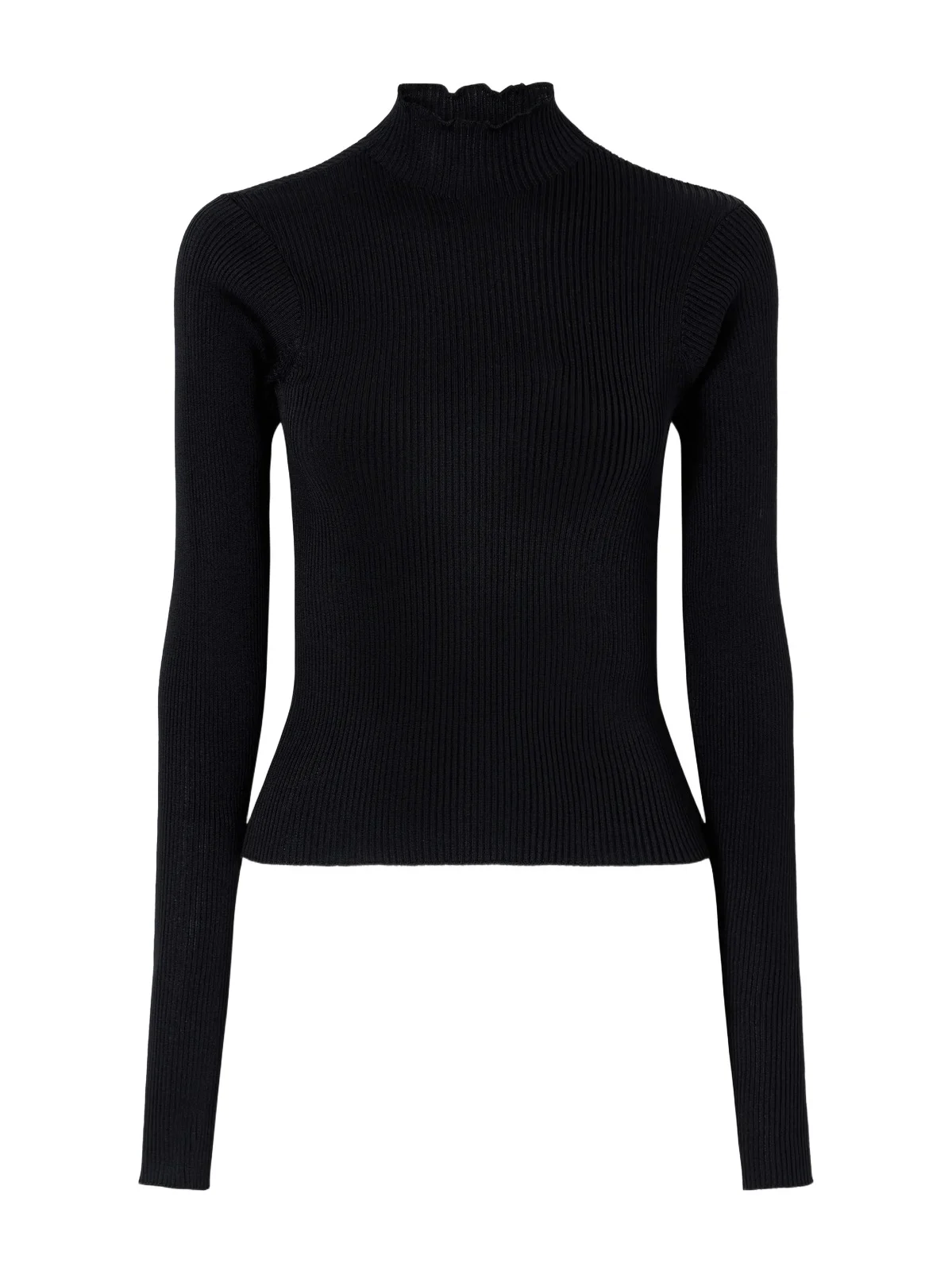 RIER Ribbed Silk Turtleneck Sweater