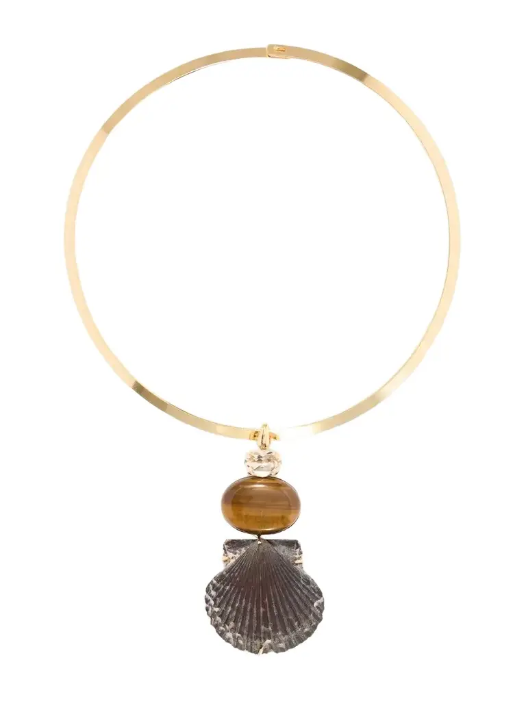 Jennifer Behr Naia Gold-tone Shell Necklace | Image 1 Jennifer Behr Naia Gold-tone Shell Necklace | Image 1