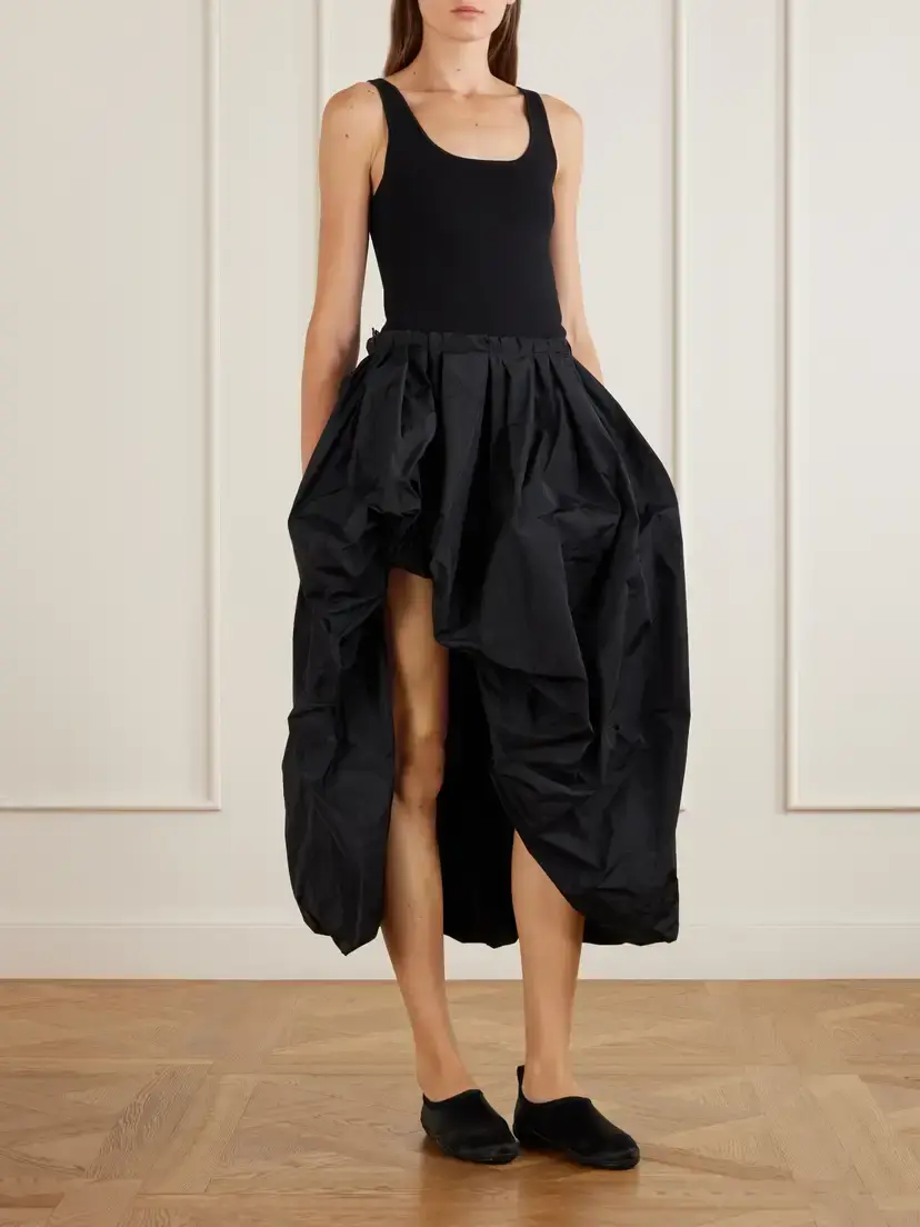 Jil Sander Asymmetric Shell Midi Skirt | Thumbnail 2 Jil Sander Asymmetric Shell Midi Skirt | Thumbnail 2