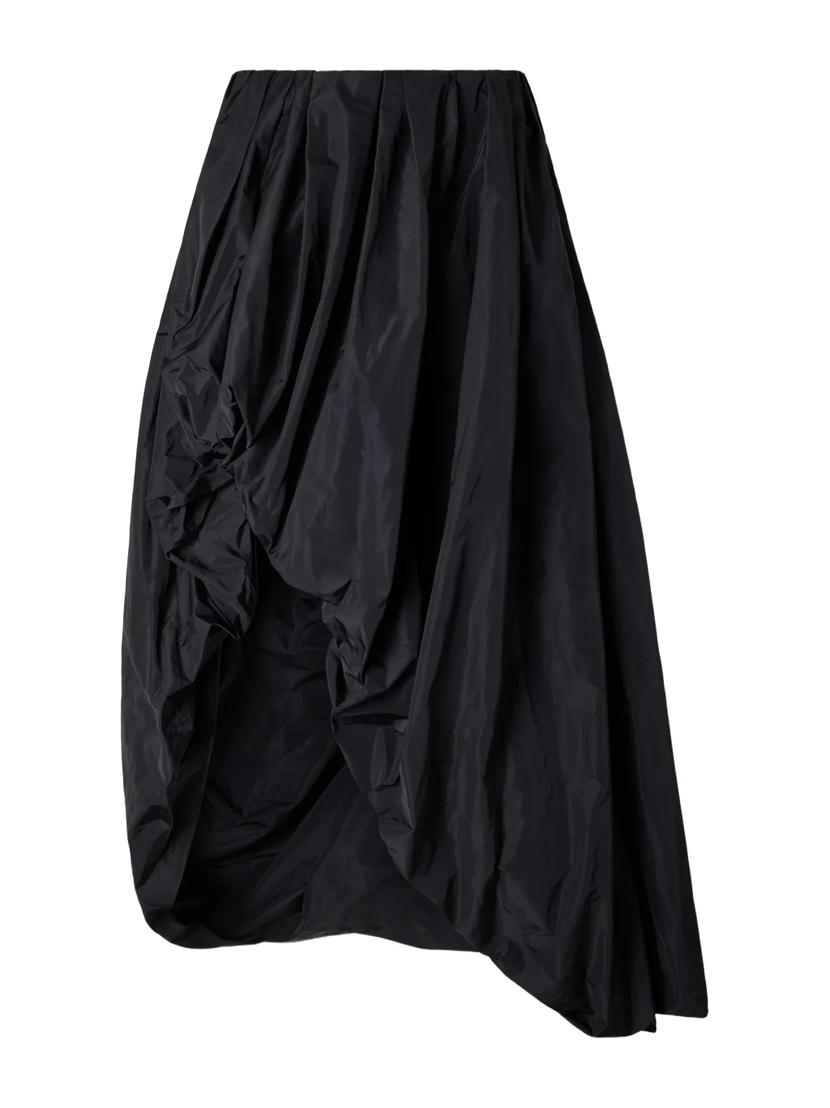Asymmetric Shell Midi Skirt