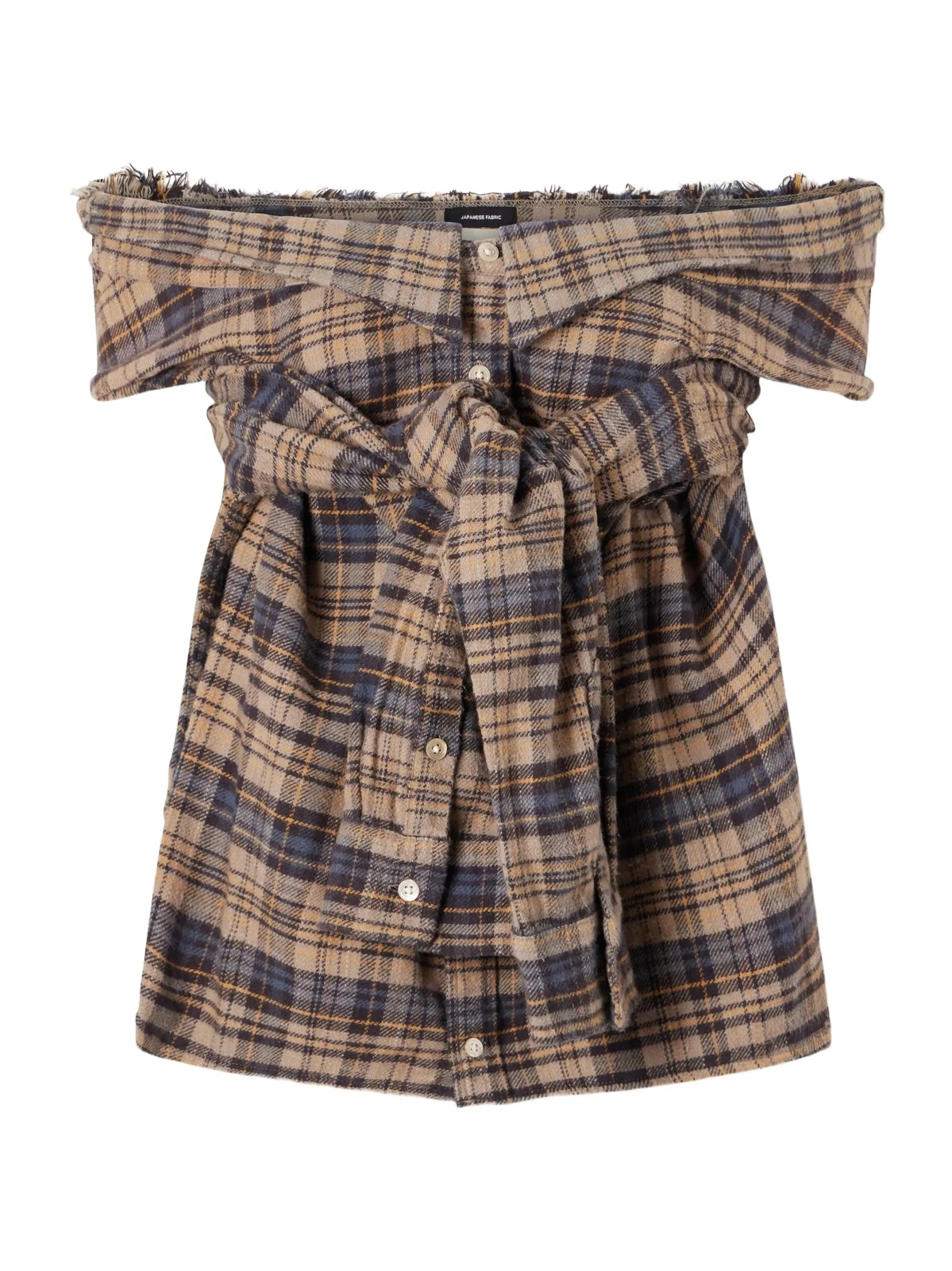 R13 Checked Cotton-flannel Blouse