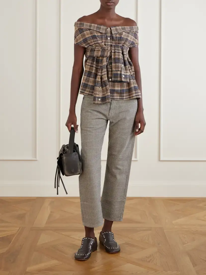 R13 Bf Prince Of Wales Checked High-rise Straight-leg Jeans | Thumbnail 2 R13 Bf Prince Of Wales Checked High-rise Straight-leg Jeans | Thumbnail 2