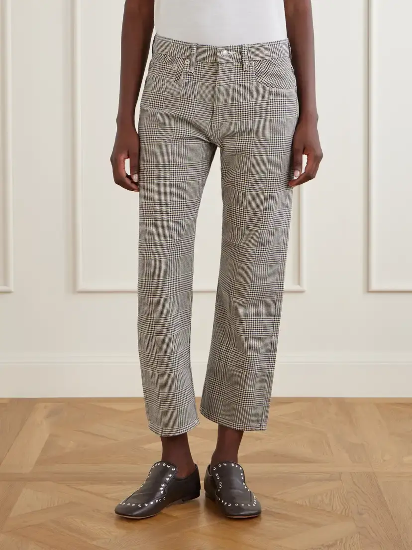 R13 Bf Prince Of Wales Checked High-rise Straight-leg Jeans | Thumbnail 3 R13 Bf Prince Of Wales Checked High-rise Straight-leg Jeans | Thumbnail 3