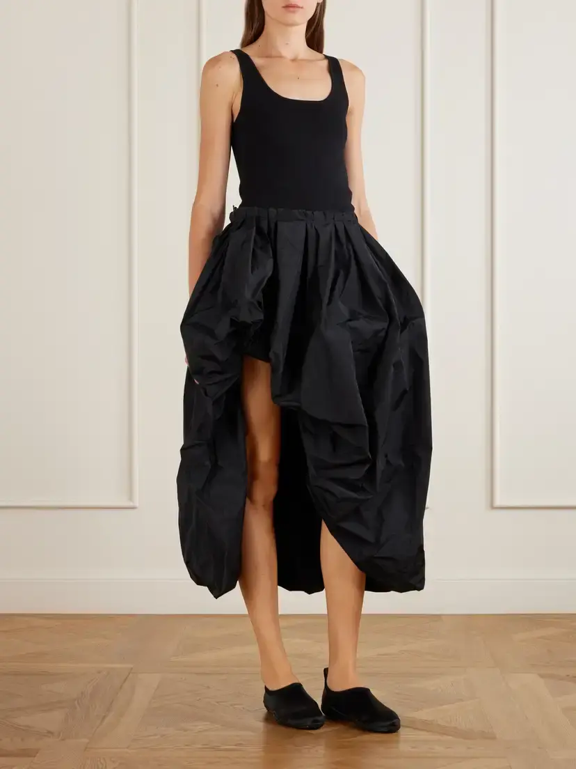 Jil Sander Elbe Rubber-trimmed Satin Flats | Thumbnail 4