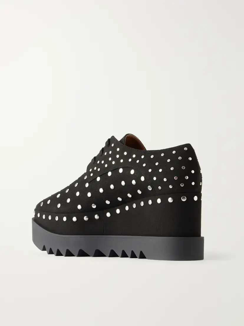 Stella McCartney Elyse Studded Textured Vegan Material Platform Brogues | Thumbnail 3 Stella McCartney Elyse Studded Textured Vegan Material Platform Brogues | Thumbnail 3