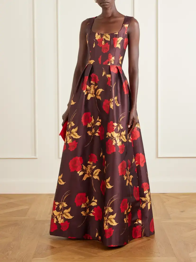 Rebecca Vallance Melora Floral-print Satin-twill Gown | Thumbnail 2