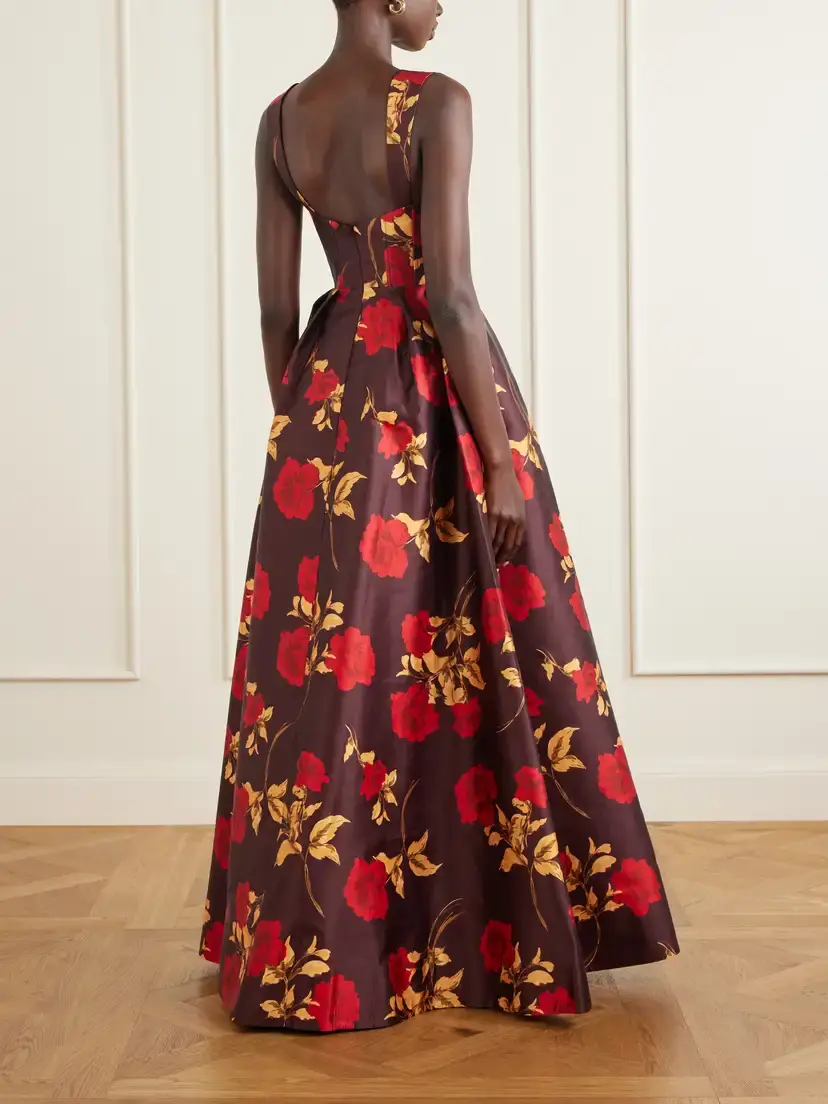 Rebecca Vallance Melora Floral-print Satin-twill Gown | Thumbnail 3