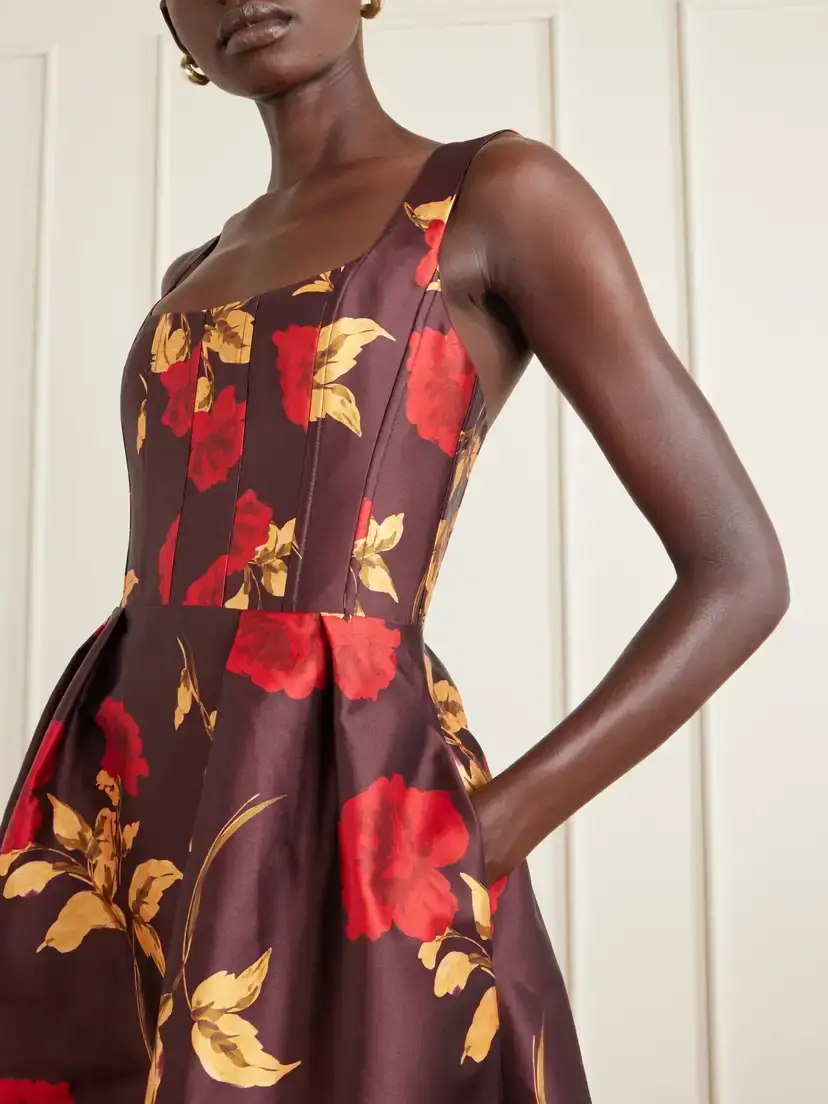 Rebecca Vallance Melora Floral-print Satin-twill Gown | Thumbnail 4