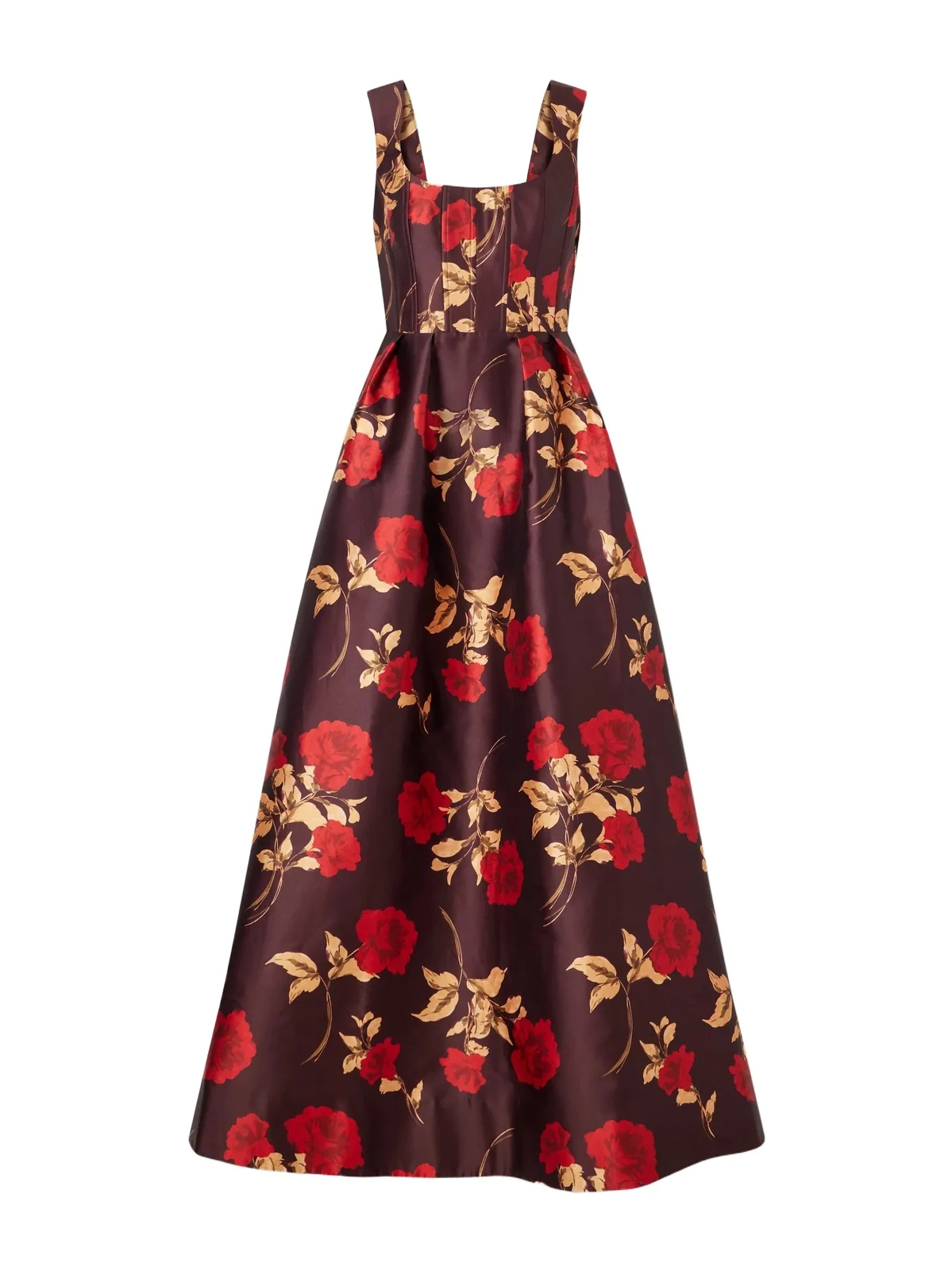 Rebecca Vallance Melora Floral-print Satin-twill Gown