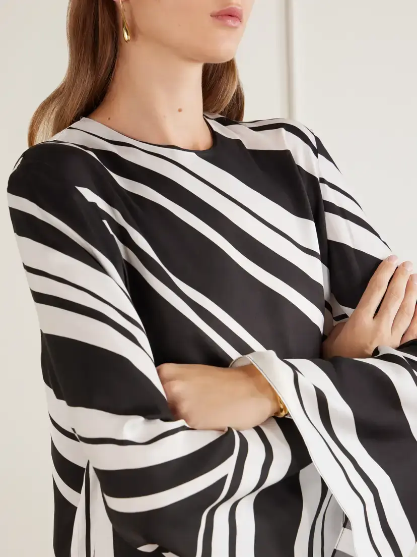 Brandon Maxwell The Leni Striped Twill Mini Dress | Thumbnail 4 Brandon Maxwell The Leni Striped Twill Mini Dress | Thumbnail 4