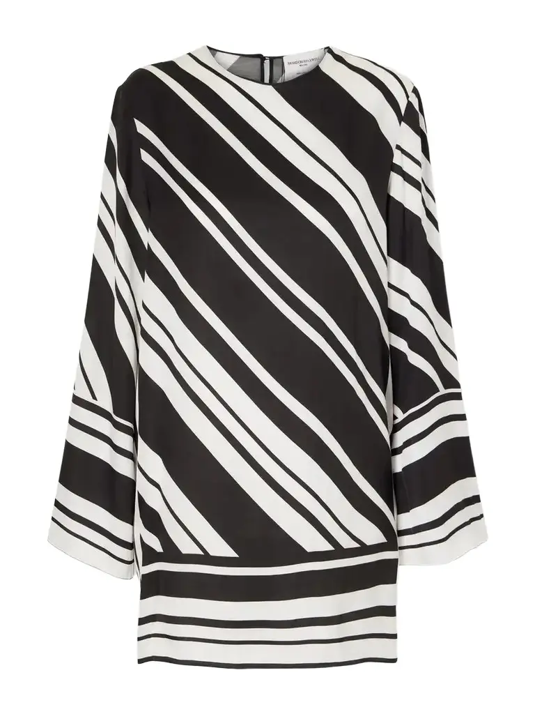 The Leni Striped Twill Mini Dress The Leni Striped Twill Mini Dress