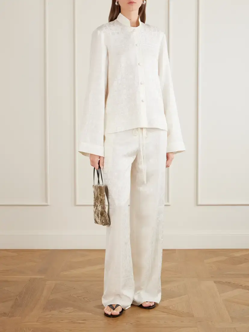 LIBEROWE Silk-jacquard Wide-leg Pants | Thumbnail 2 LIBEROWE Silk-jacquard Wide-leg Pants | Thumbnail 2