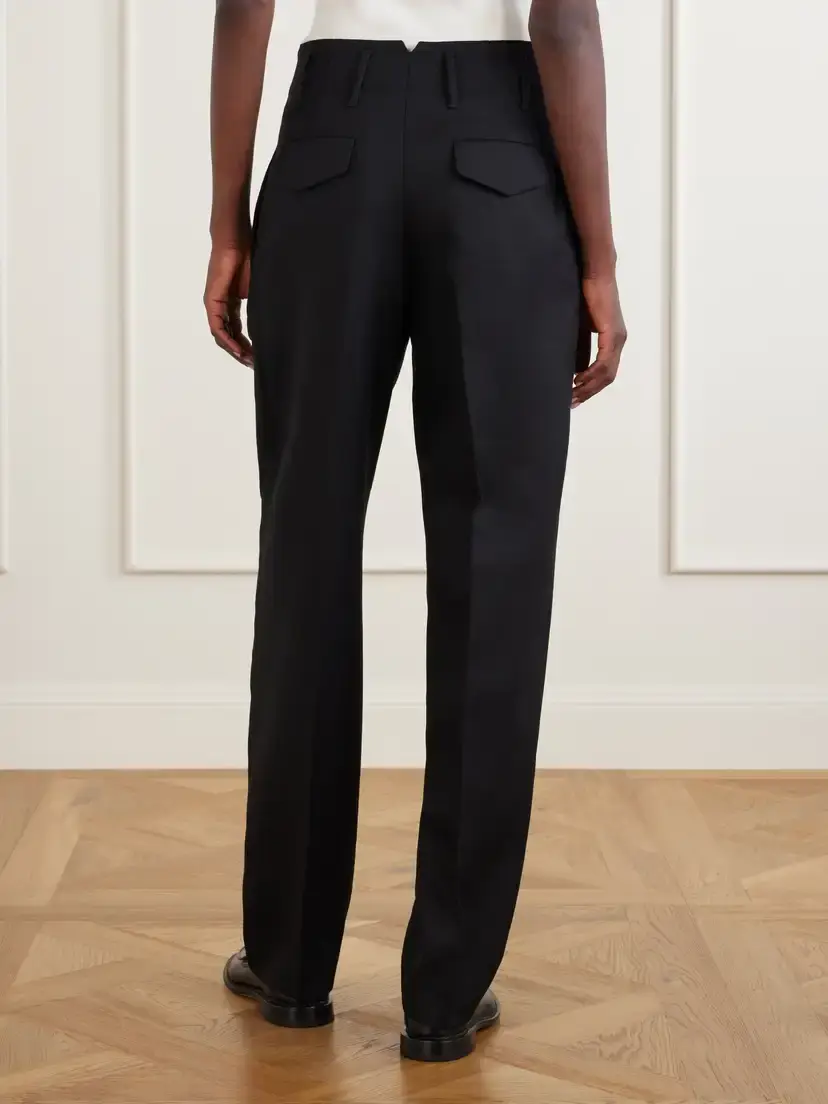 AMI PARIS Pleated Wool-gabardine Wide-leg Pants | Thumbnail 4 AMI PARIS Pleated Wool-gabardine Wide-leg Pants | Thumbnail 4