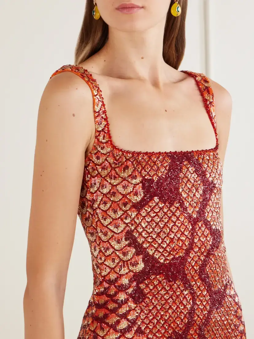 Clio Peppiatt Medusa Embellished Stretch-mesh Mini Dress | Thumbnail 4 Clio Peppiatt Medusa Embellished Stretch-mesh Mini Dress | Thumbnail 4
