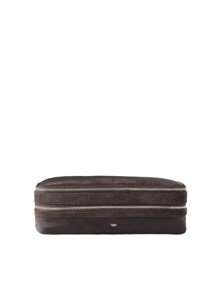 Anya Hindmarch Suede-trimmed Shell Cosmetics Case | Image 1 Anya Hindmarch Suede-trimmed Shell Cosmetics Case | Image 1