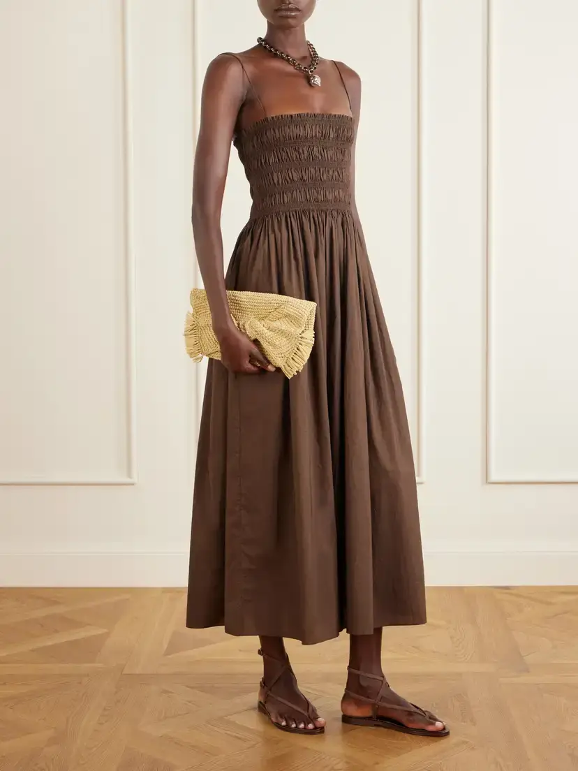 Anya Hindmarch Bow Leather-trimmed Raffia Clutch | Thumbnail 3 Anya Hindmarch Bow Leather-trimmed Raffia Clutch | Thumbnail 3