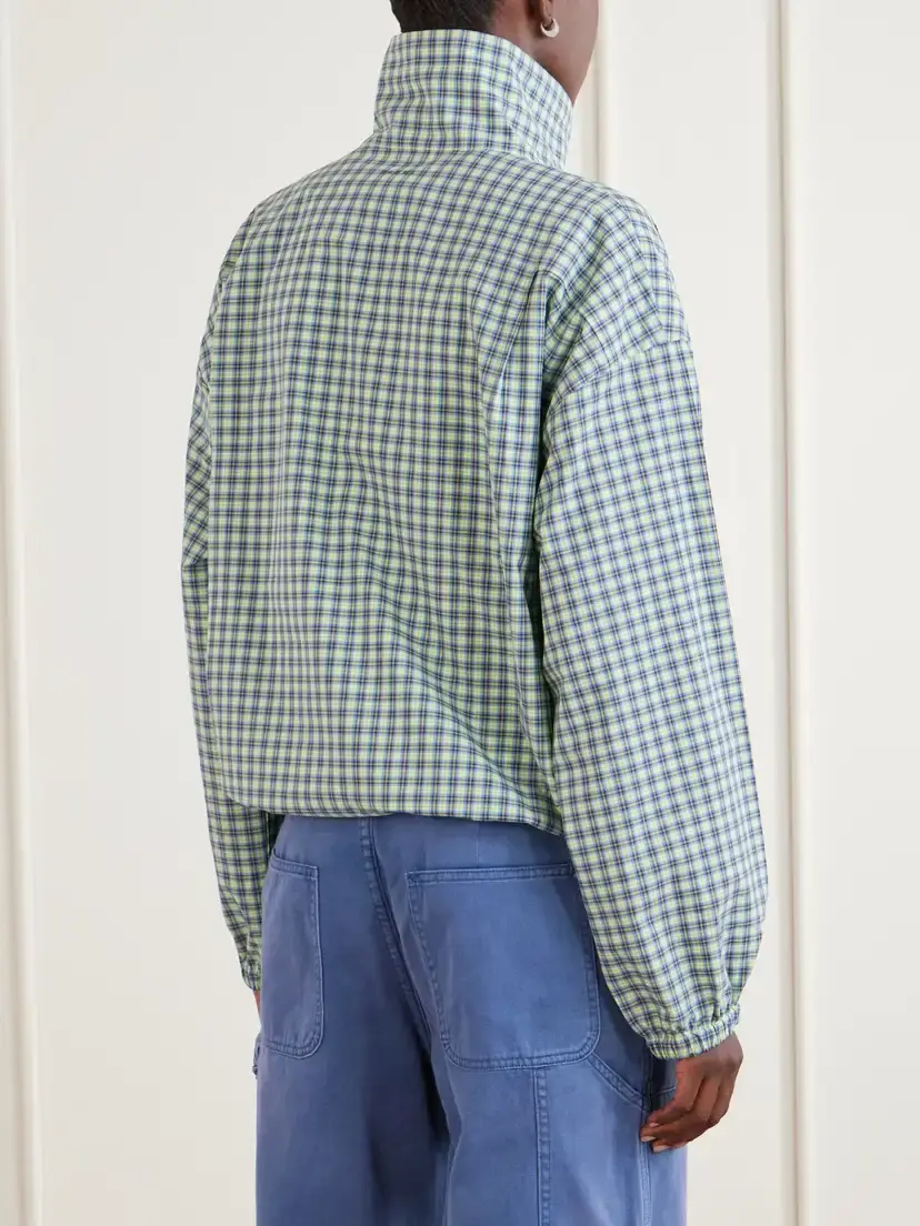 Marni Gathered Checked Cotton Blouse | Thumbnail 4