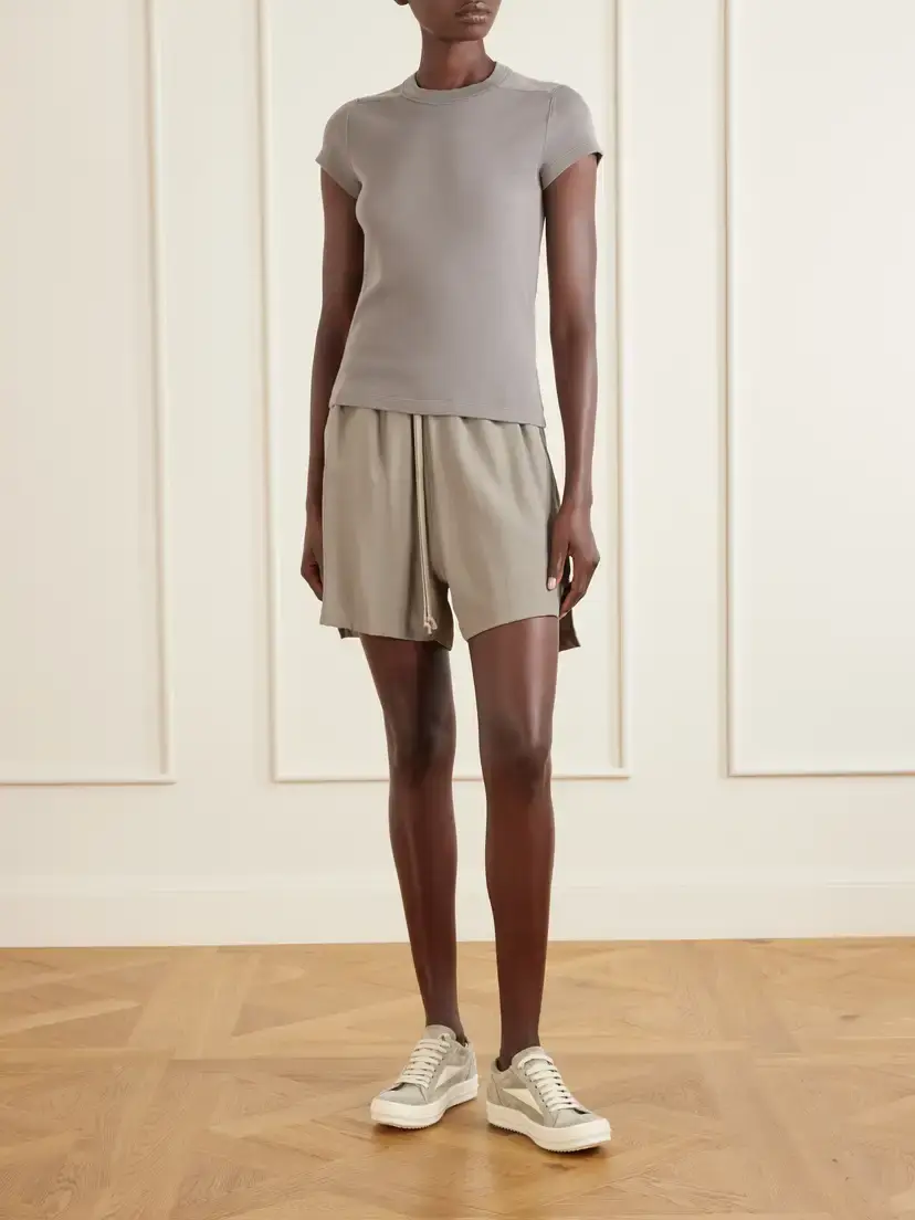 Rick Owens Level Cropped Cotton-jersey T-shirt | Thumbnail 2