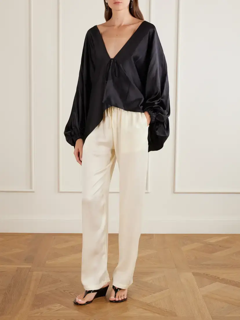 Sharon Wauchob Tuileries Satin Straight-leg Pants | Thumbnail 2 Sharon Wauchob Tuileries Satin Straight-leg Pants | Thumbnail 2