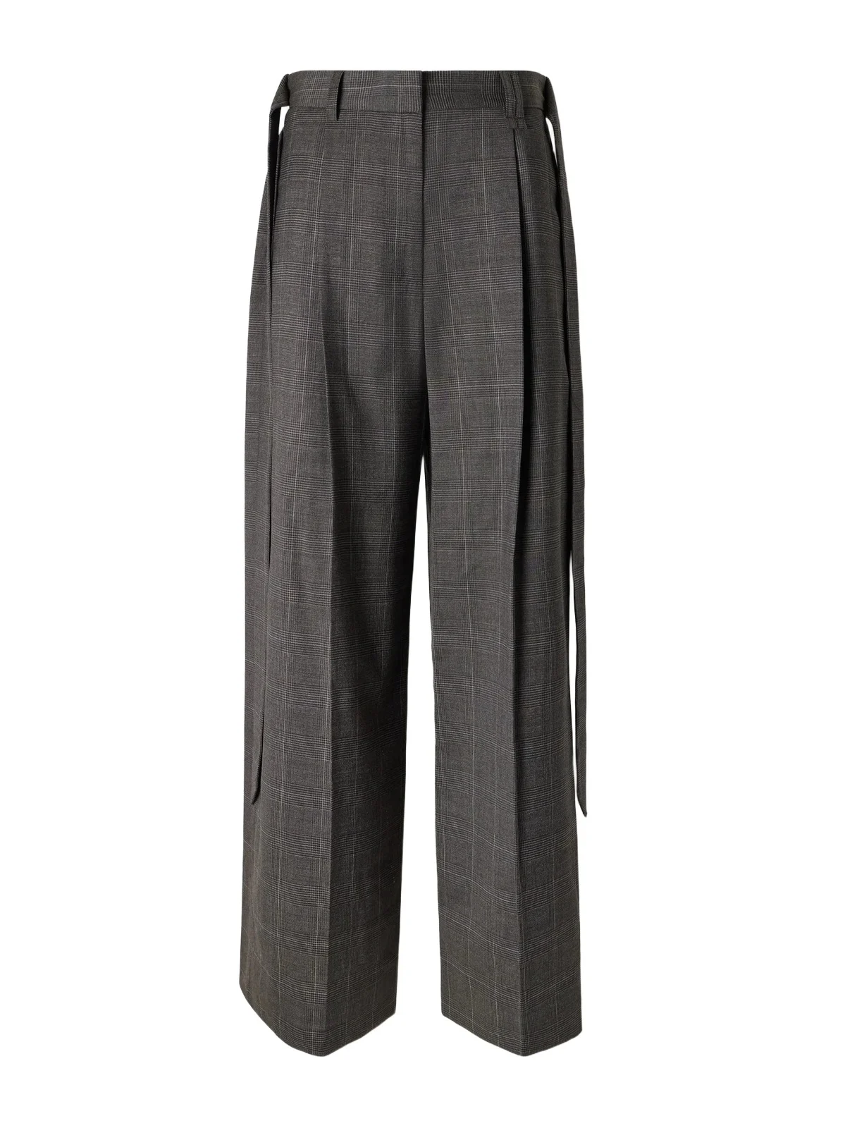 Checked Wool-blend Wide-leg Pants Checked Wool-blend Wide-leg Pants