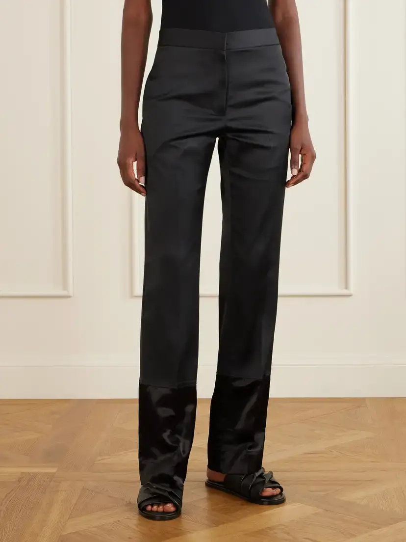 Sharon Wauchob Sue Paneled Satin Straight-leg Pants | Thumbnail 3 Sharon Wauchob Sue Paneled Satin Straight-leg Pants | Thumbnail 3